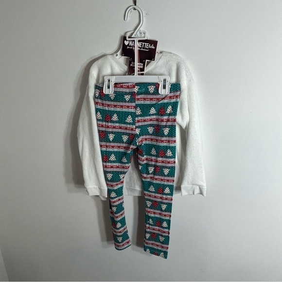 Nanette Kids Unicorn Outfit Sweatshirt Pants Headband NWT Sz 6 White Green - Picture 3 of 5